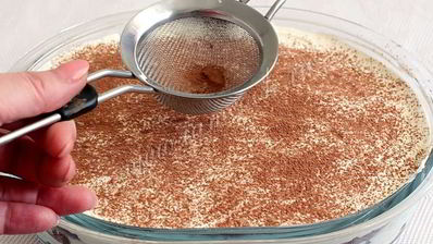 тирамису на шоколадном бисквите без яиц