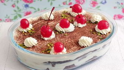 тирамису на шоколадном бисквите без яиц