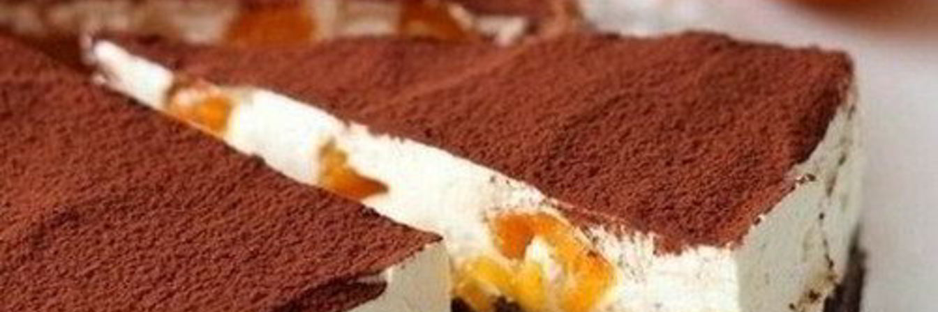 Торт-тирамису с апельсинами и темным шоколадом