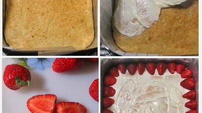 торт-тирамису с клубникой и шампанским