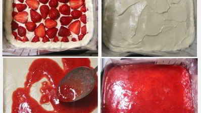 торт-тирамису с клубникой и шампанским