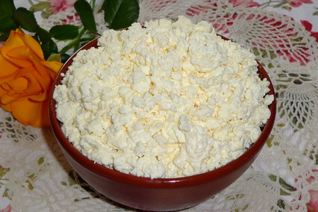 Творог из молока и кефира