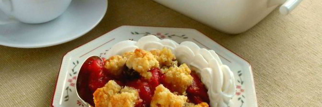 Яблочно-вишневый крамбл