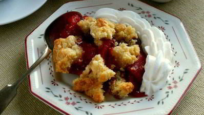 яблочно-вишневый крамбл