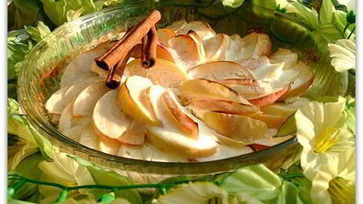 яблочный десерт с медом и маскарпоне