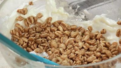 топленый маршмеллоу с воздушной пшеницей