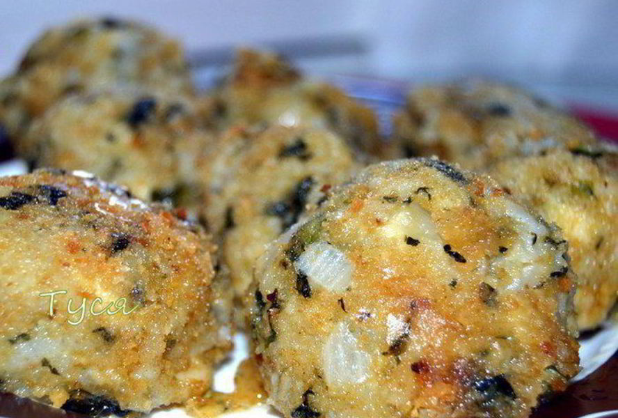 Аранчини из зеленого ризотто