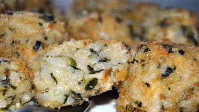 аранчини из зеленого ризотто