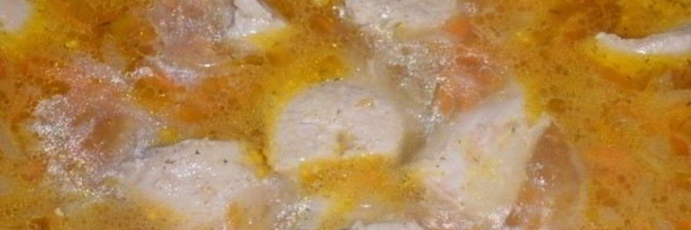 Азу из индейки с шафрановой подливой