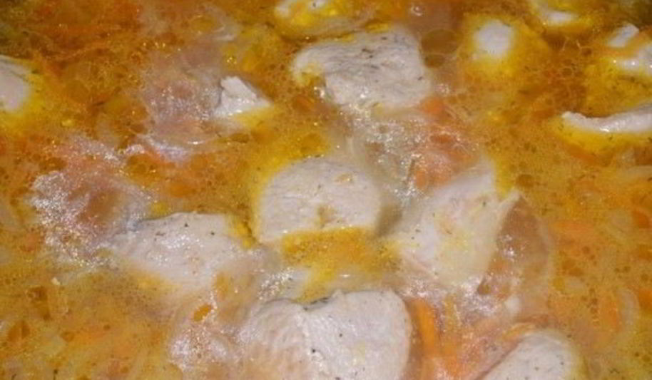 Рецепт азу из индейки с шафрановой подливой