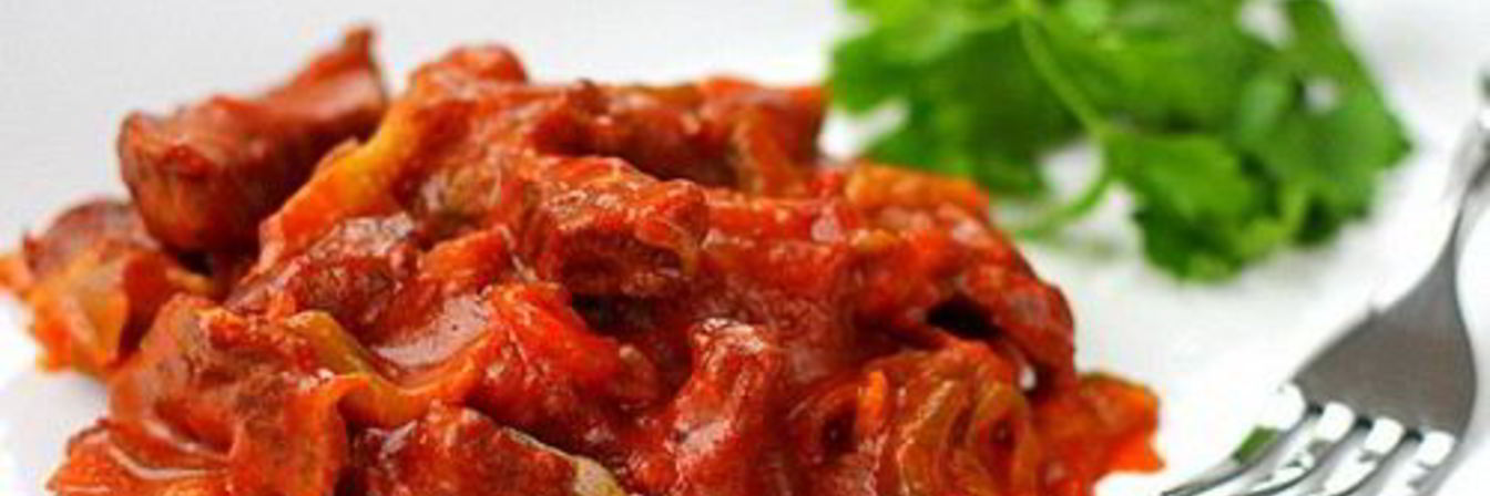 Традиционное азу из говядины по-татарски