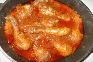 Чахохбили из курицы с кинзой