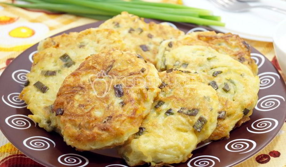 Рецепт драников картофельных с зеленым луком
