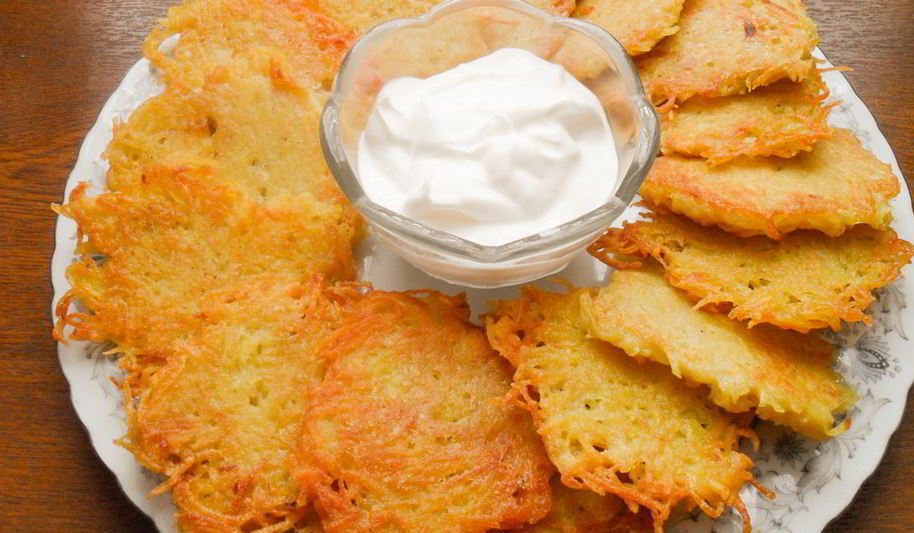 Рецепт драников с чесноком