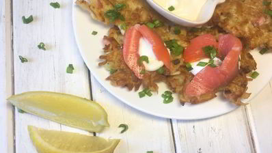 драники с лососем