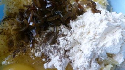 драники с морской капустой