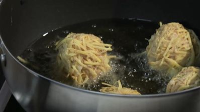 драники с мясной начинкой