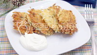 драники с сыром и зеленью