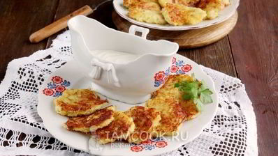 драники с ветчиной и сыром