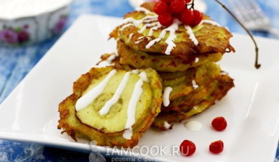 Рецепт драников с яблоком