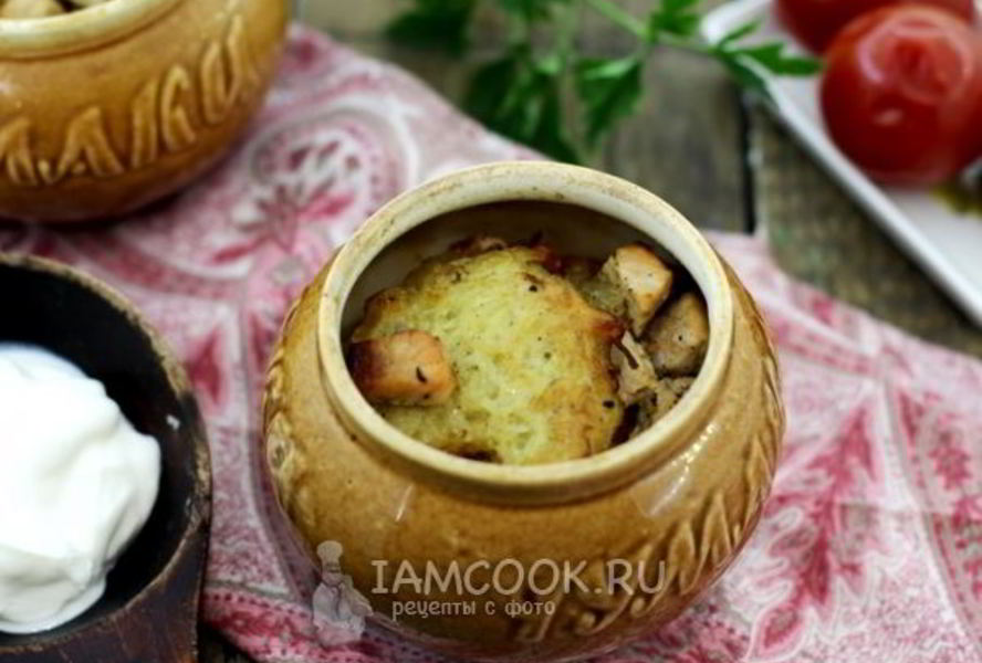 Драники в горшочке