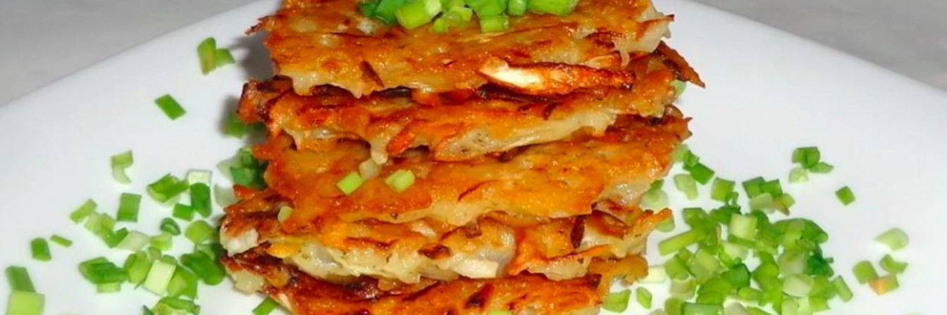 Картофельные драники с капустой