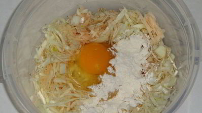 картофельные драники с капустой