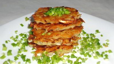 картофельные драники с капустой