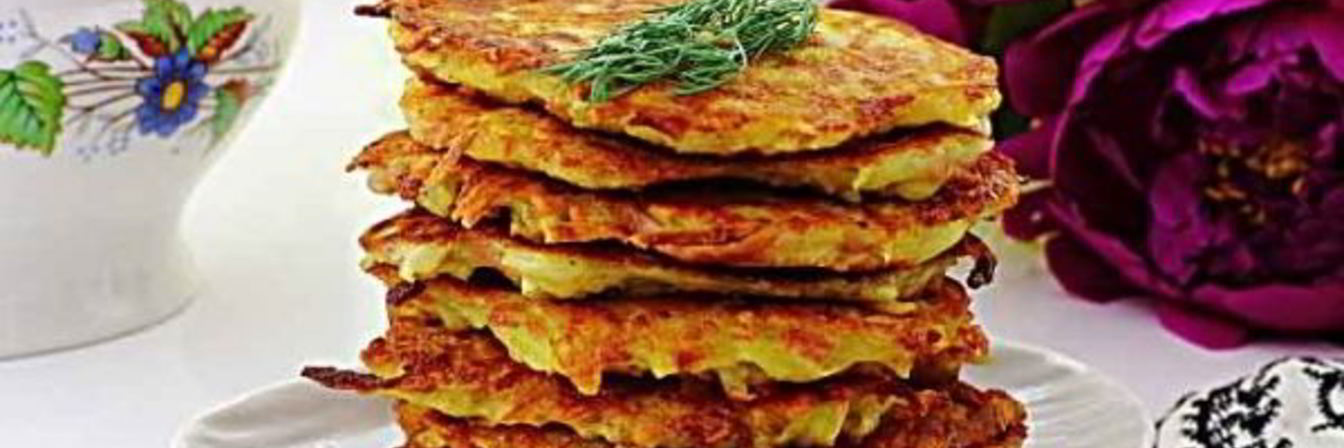 Картофельные драники с колбасой и сыром