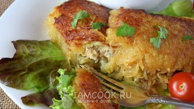 колдуны из картофеля с фаршем в духовке