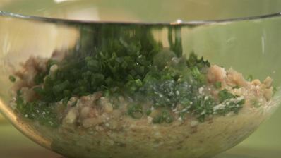 запеченный форшмак на картофельных медальонах