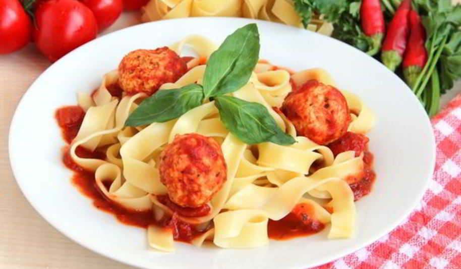 Рецепт феттучинь с фрикадельками из говядины