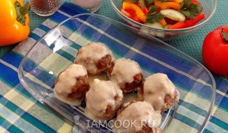 Рецепт фрикаделек под сливочным соусом