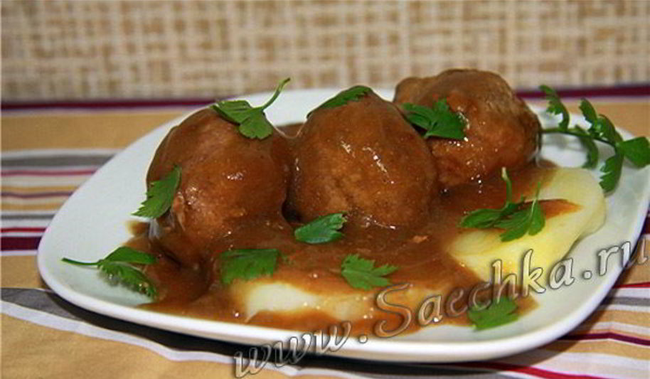 Рецепт фрикаделек под соусом