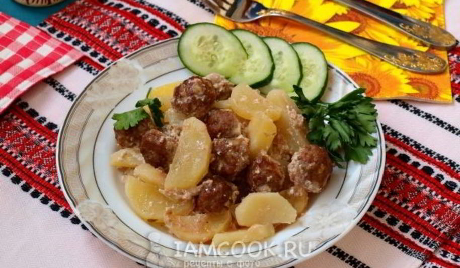 Рецепт фрикаделек с картошкой в духовке