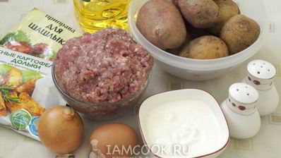 фрикадельки с картошкой в духовке