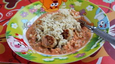 фрикадельки с рисом