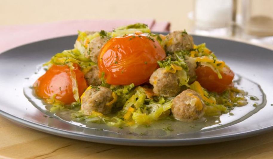 Рецепт капусты с фрикадельками