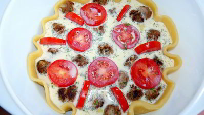 киш с фрикадельками