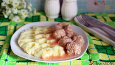 мясные фрикадельки в сметанно-томатном соусе