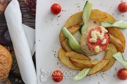 Сливочные фрикадельки с картофелем фри