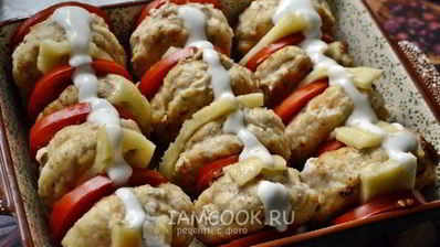 сливочные фрикадельки с картофелем фри