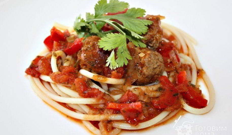 Рецепт спагетти с фрикадельками sugo