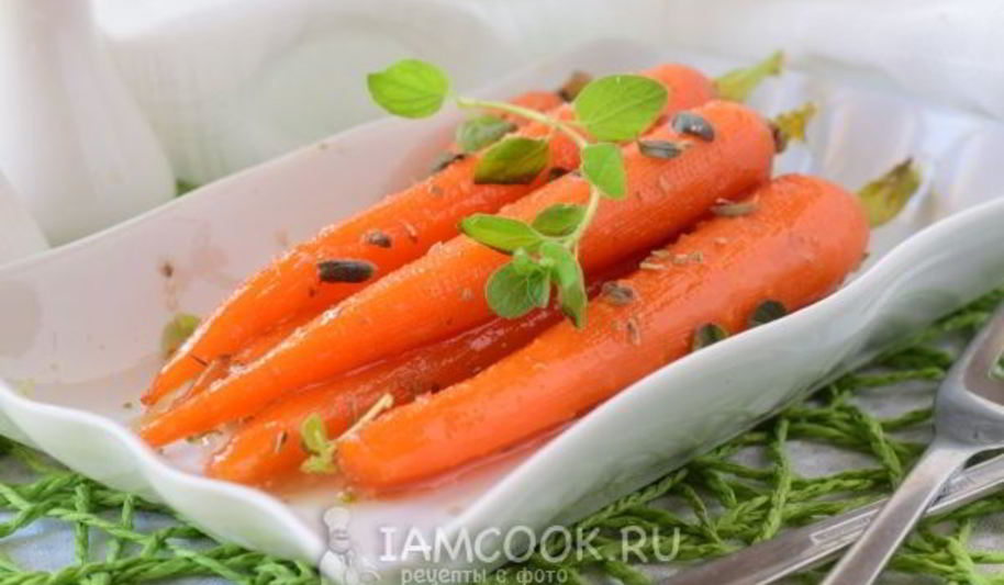 Рецепт гарнира из глазированной моркови с тимьяном