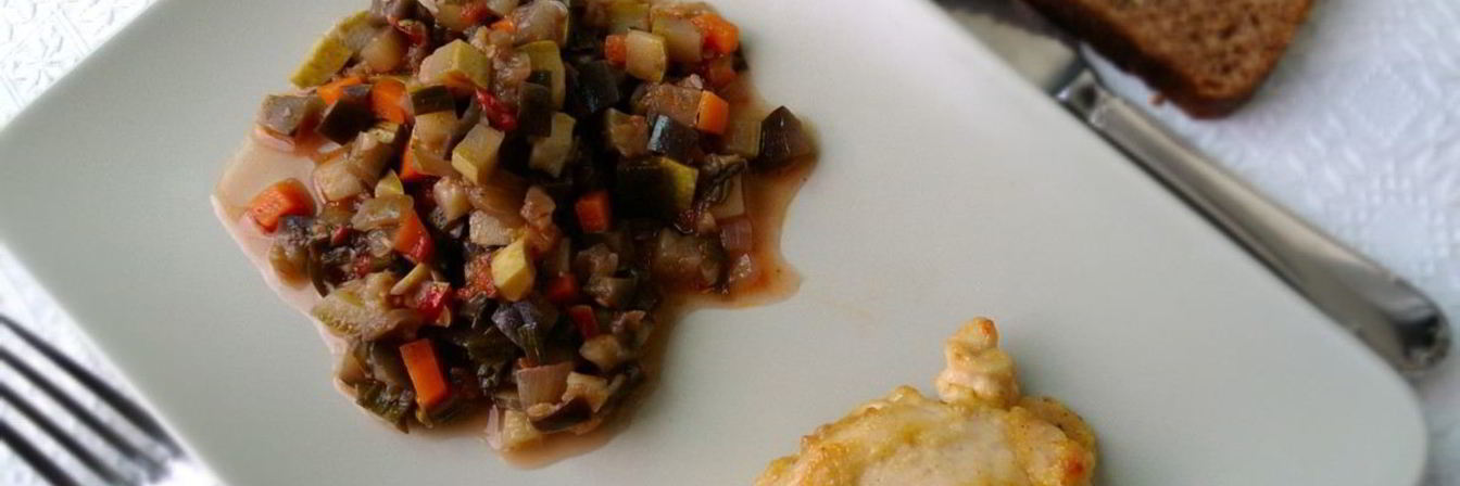 Гарнир из кабачков и баклажанов