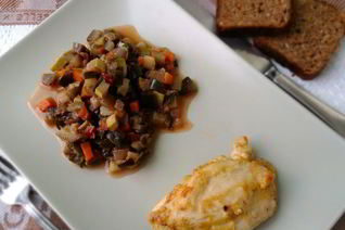 Гарнир из кабачков и баклажанов