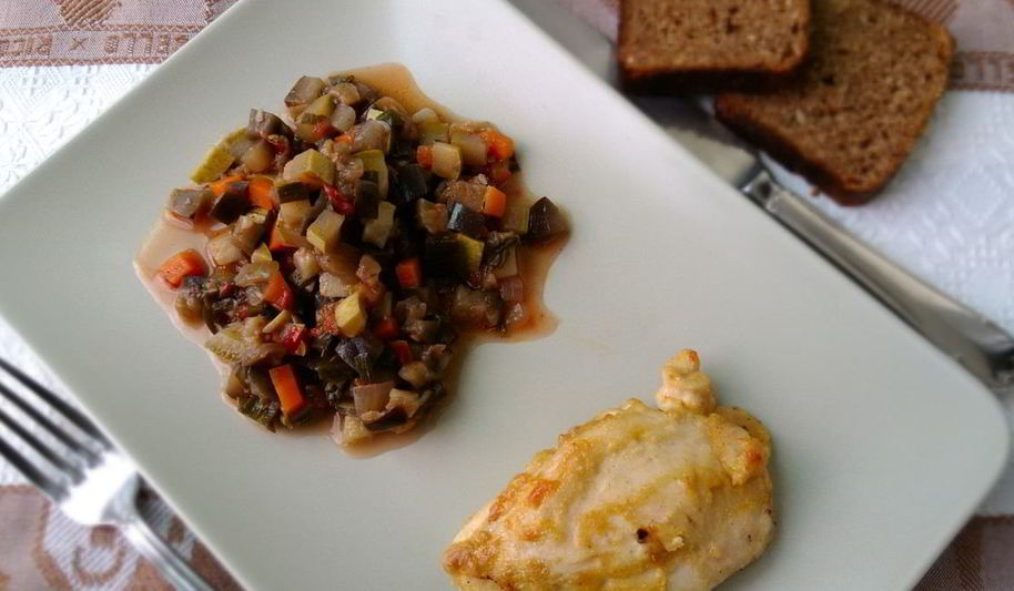 Рецепт гарнира из кабачков и баклажанов