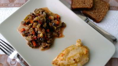 гарнир из кабачков и баклажанов