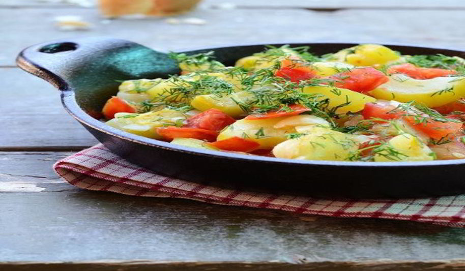 Рецепт гарнира из кабачков с помидорами и перца