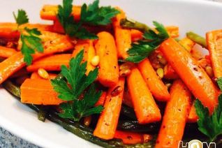 Гарнир из моркови и стручковой фасоли